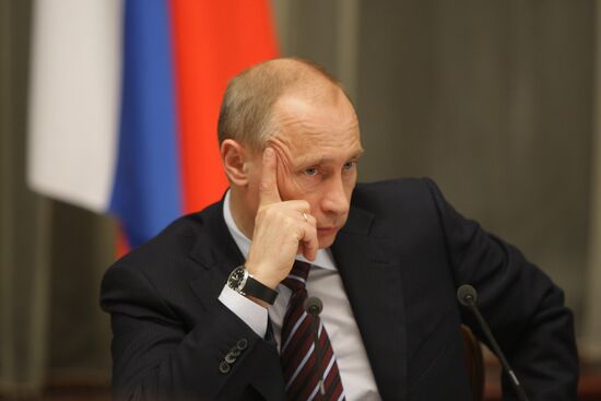 Vladimir Putin holds meeting in Government House