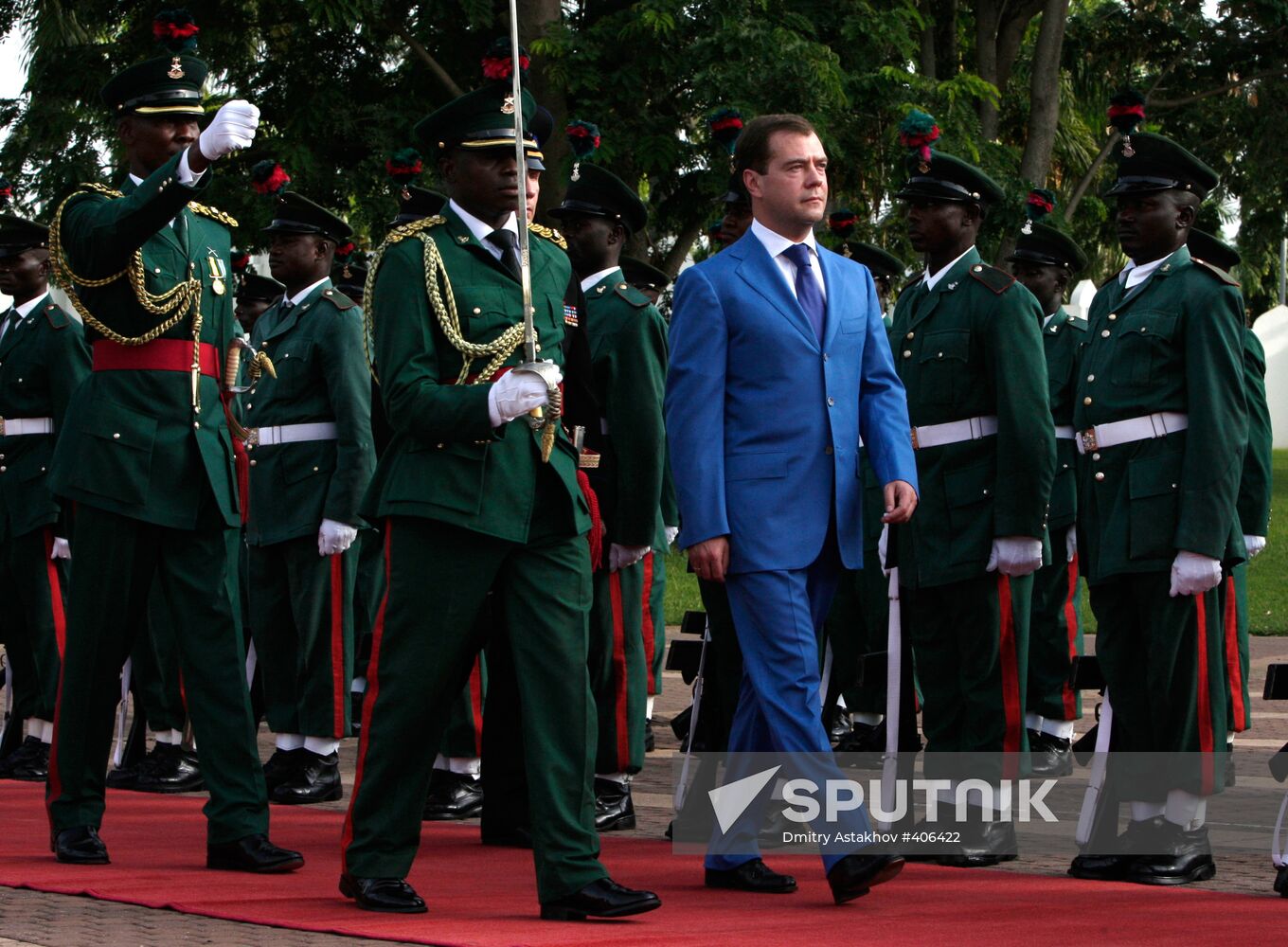 Russian President Dmitry Medvedev visits Nigeria