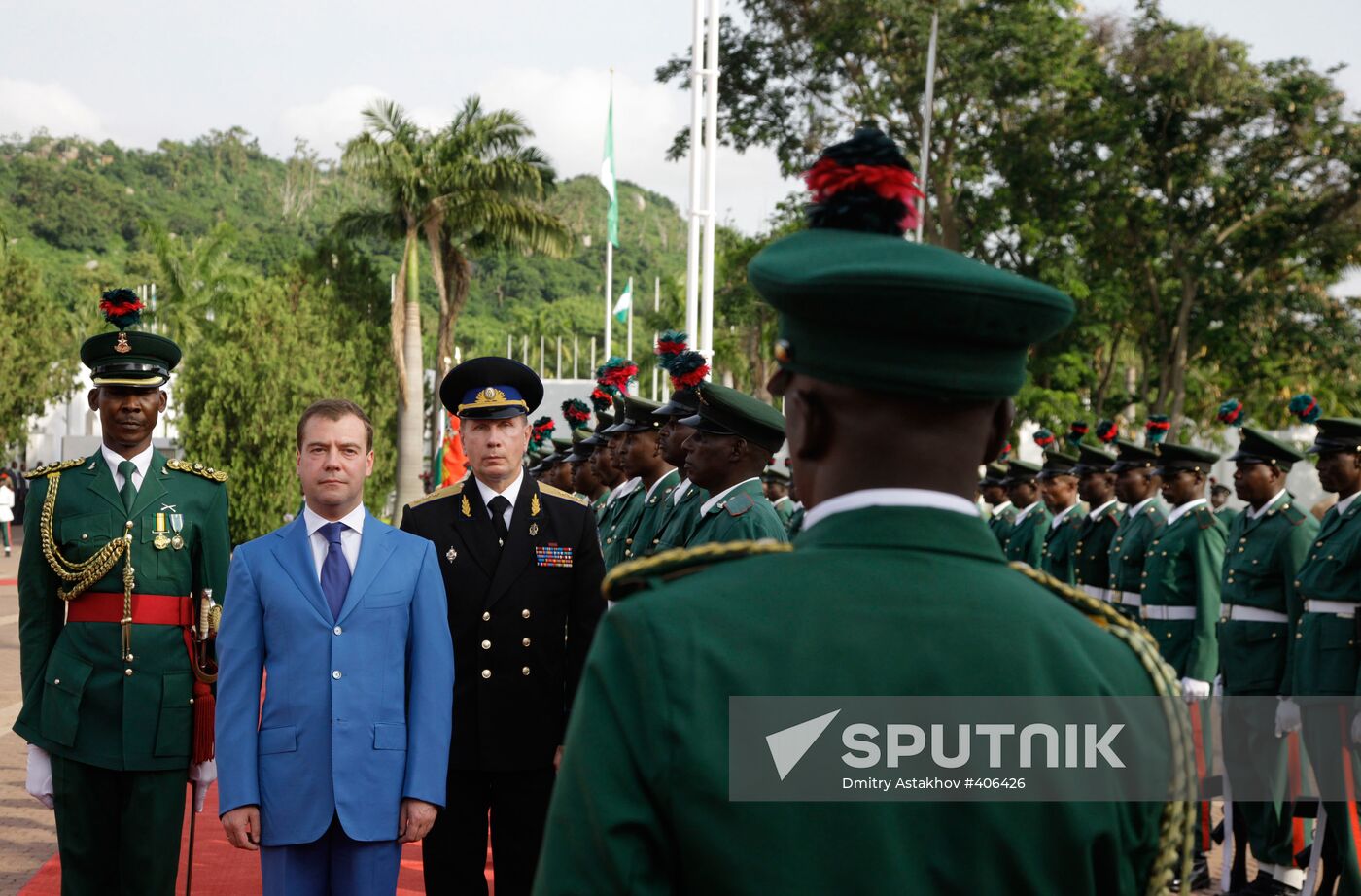 Russian President Dmitry Medvedev visits Nigeria