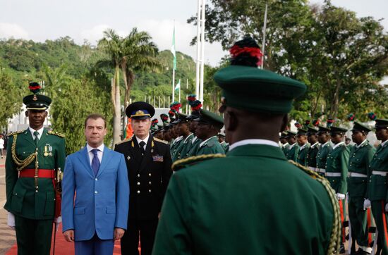 Russian President Dmitry Medvedev visits Nigeria