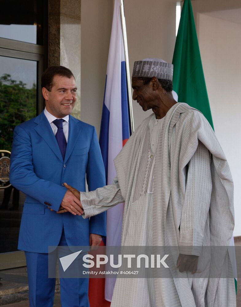 Russian President Dmitry Medvedev visits Nigeria