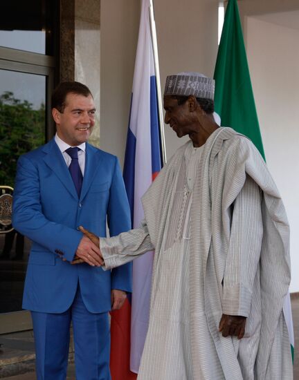 Russian President Dmitry Medvedev visits Nigeria