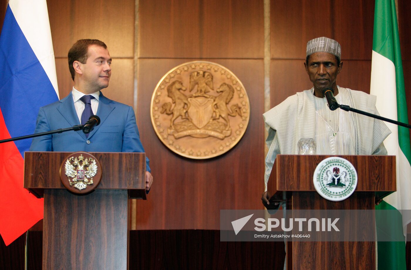 Russian President Dmitry Medvedev on official visit to Nigeria