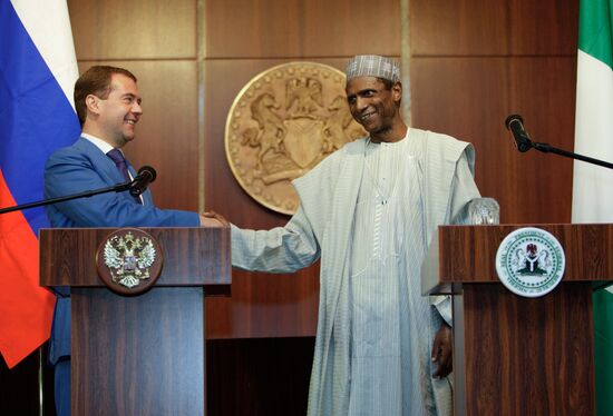 Dmitry Medvedev visits Nigeria