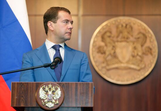 Russian President Dmitry Medvedev visits Nigeria
