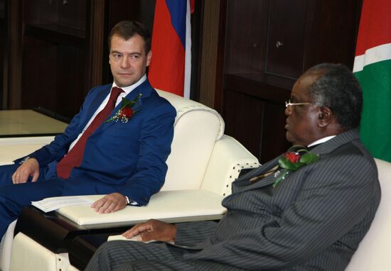 Russian President Dmitry Medvedev pays official visit to Namibia