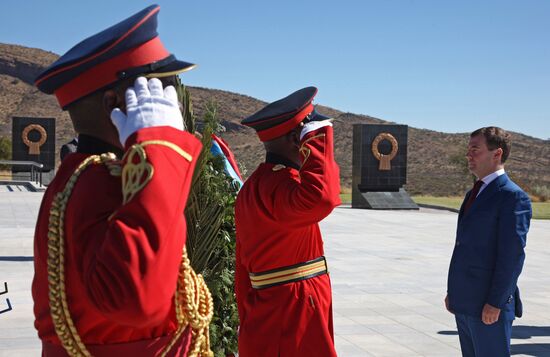Russian President Dmitry Medvedev pays official visit to Namibia