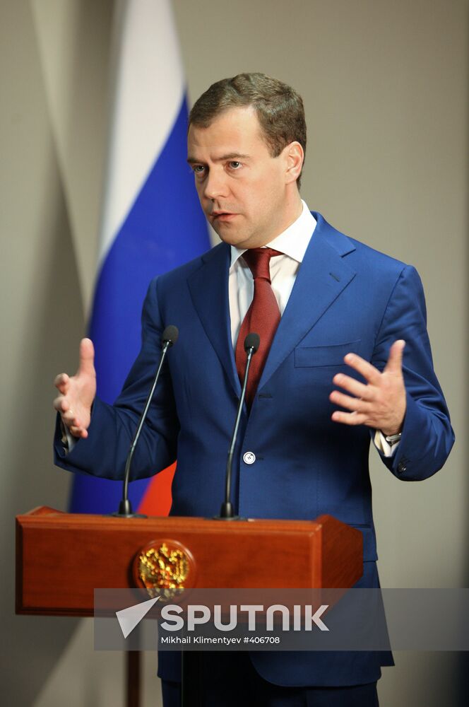 Russian President Dmitry Medvedev pays official visit to Namibia