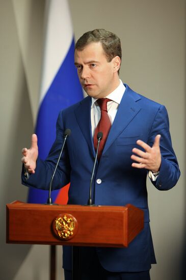 Russian President Dmitry Medvedev pays official visit to Namibia