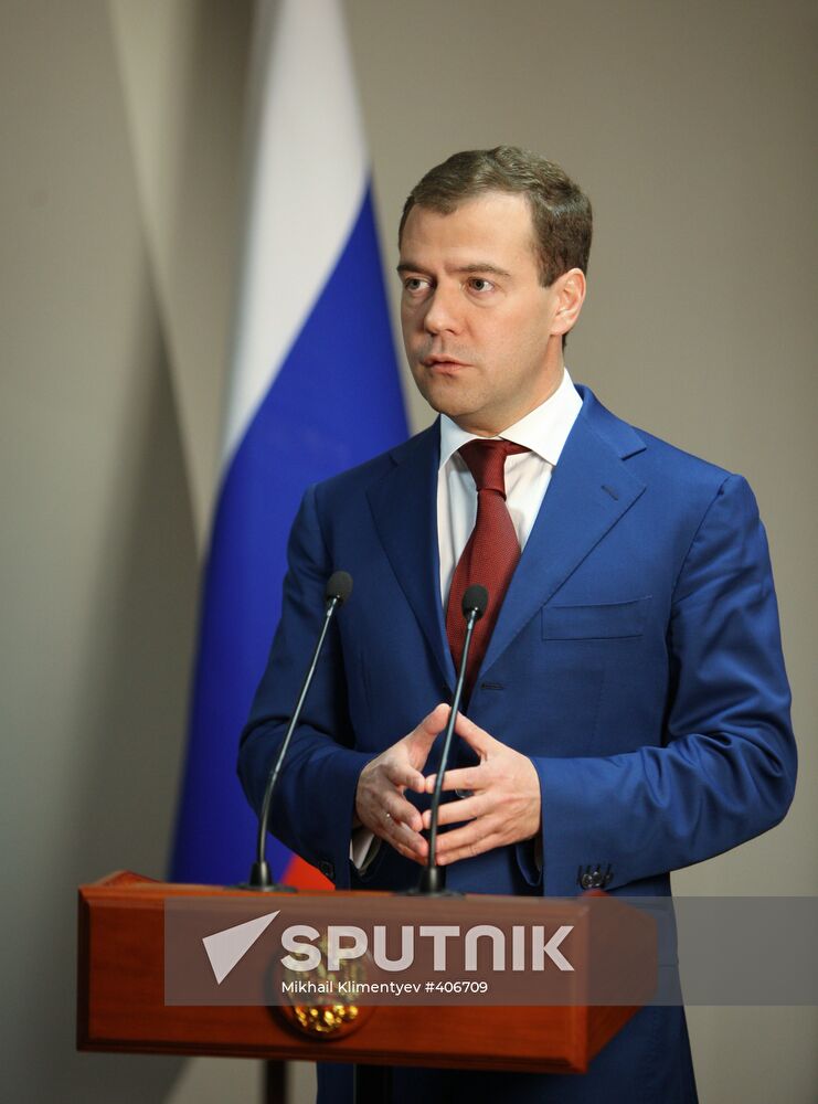 Russian President Dmitry Medvedev pays official visit to Namibia