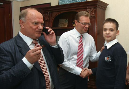 Gennady Zyuganov celebrating his birthday