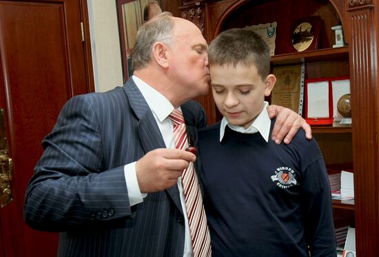 Gennady Zyuganov celebrating his birthday