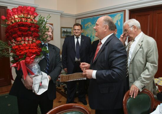 Gennady Zyuganov celebrating his birthday