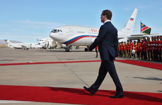 President Dmitry Medvedev visits Namibia