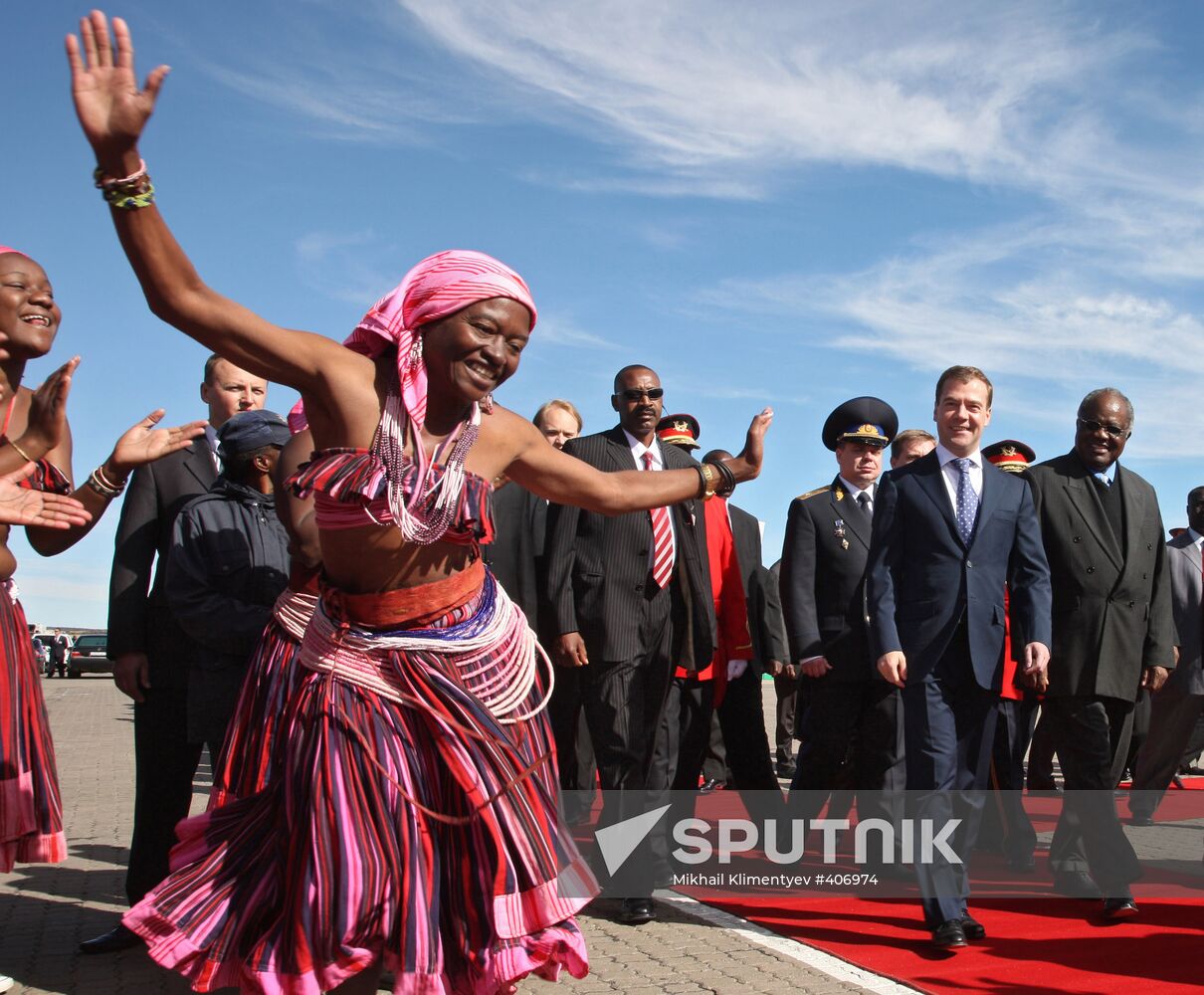President Dmitry Medvedev visits Namibia