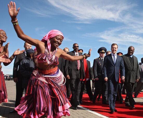 President Dmitry Medvedev visits Namibia