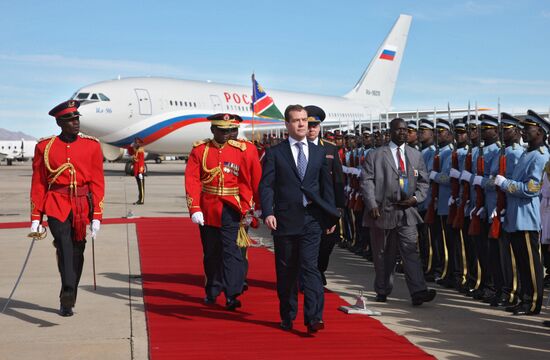 President Dmitry Medvedev visits Namibia