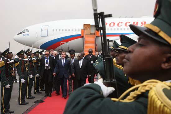 President Dmitry Medvedev visits Angola