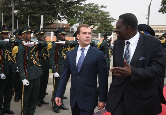 President Dmitry Medvedev visits Angola