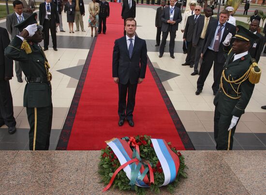 President Dmitry Medvedev visits Angola