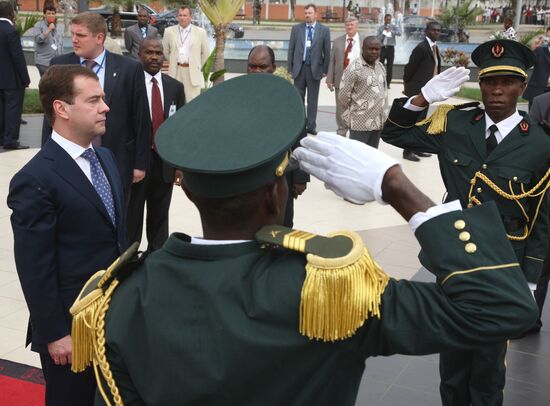 President Dmitry Medvedev visits Angola