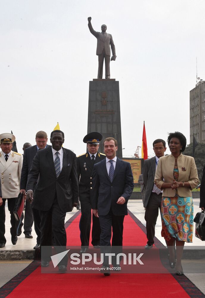 President Dmitry Medvedev visits Angola