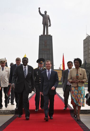 President Dmitry Medvedev visits Angola