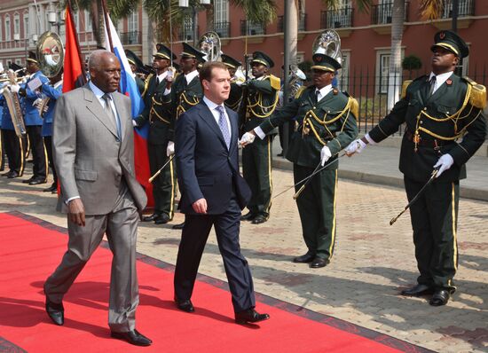 Dmitry Medvedev's official visit to Angola