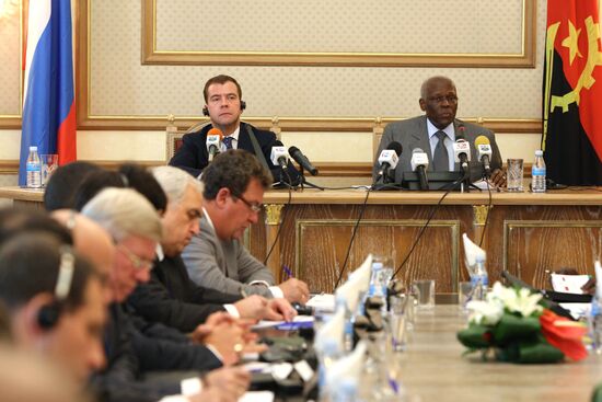 Dmitry Medvedev's official visit to Angola