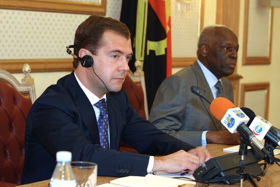 Dmitry Medvedev's official visit to Angola