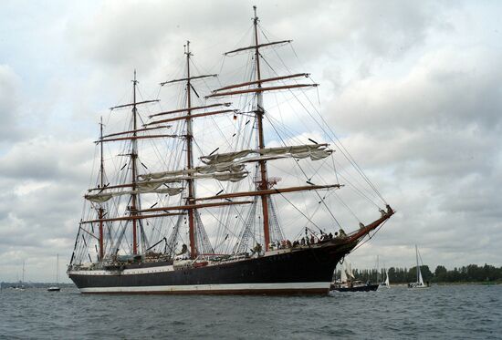 Tall Ships Parade at Kiel Week annual sailing event