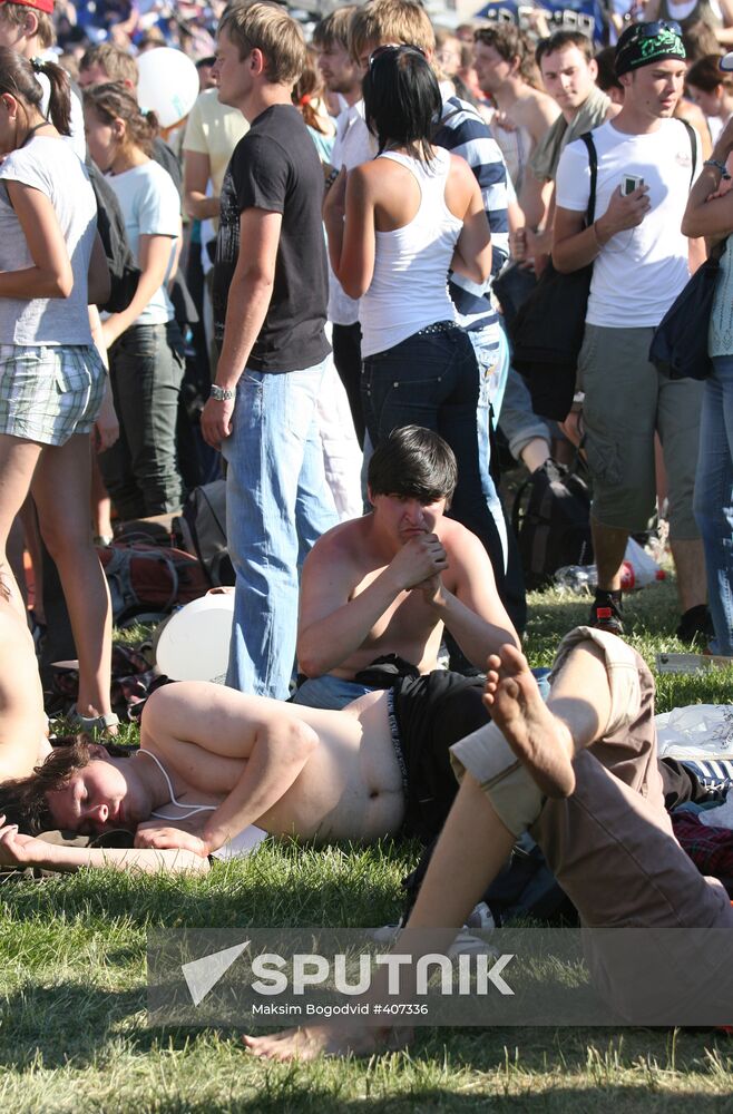 Fans attending Creation of Peace music festival
