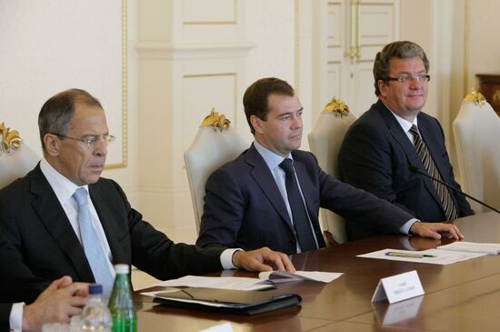 Russian President Dmitry Medvedev visiting Azerbaijan