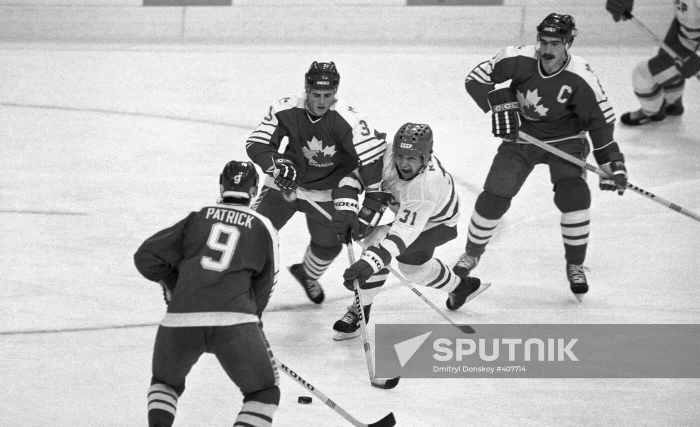The USSR versus Canada, ice hockey