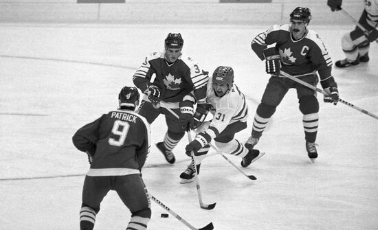 The USSR versus Canada, ice hockey