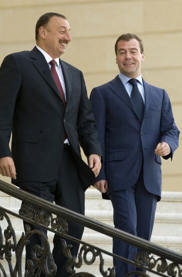 Russian President Dmitry Medvedev visits Azerbaijan