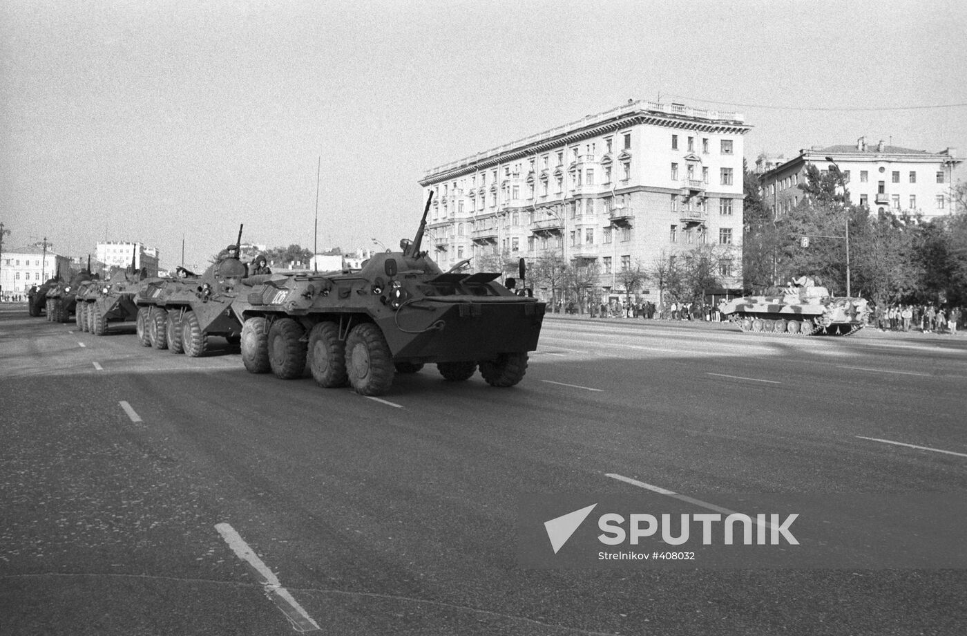 Military convoy in Moscow