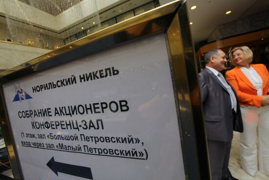 Annual meeting of Norilsk Nickel shareholders