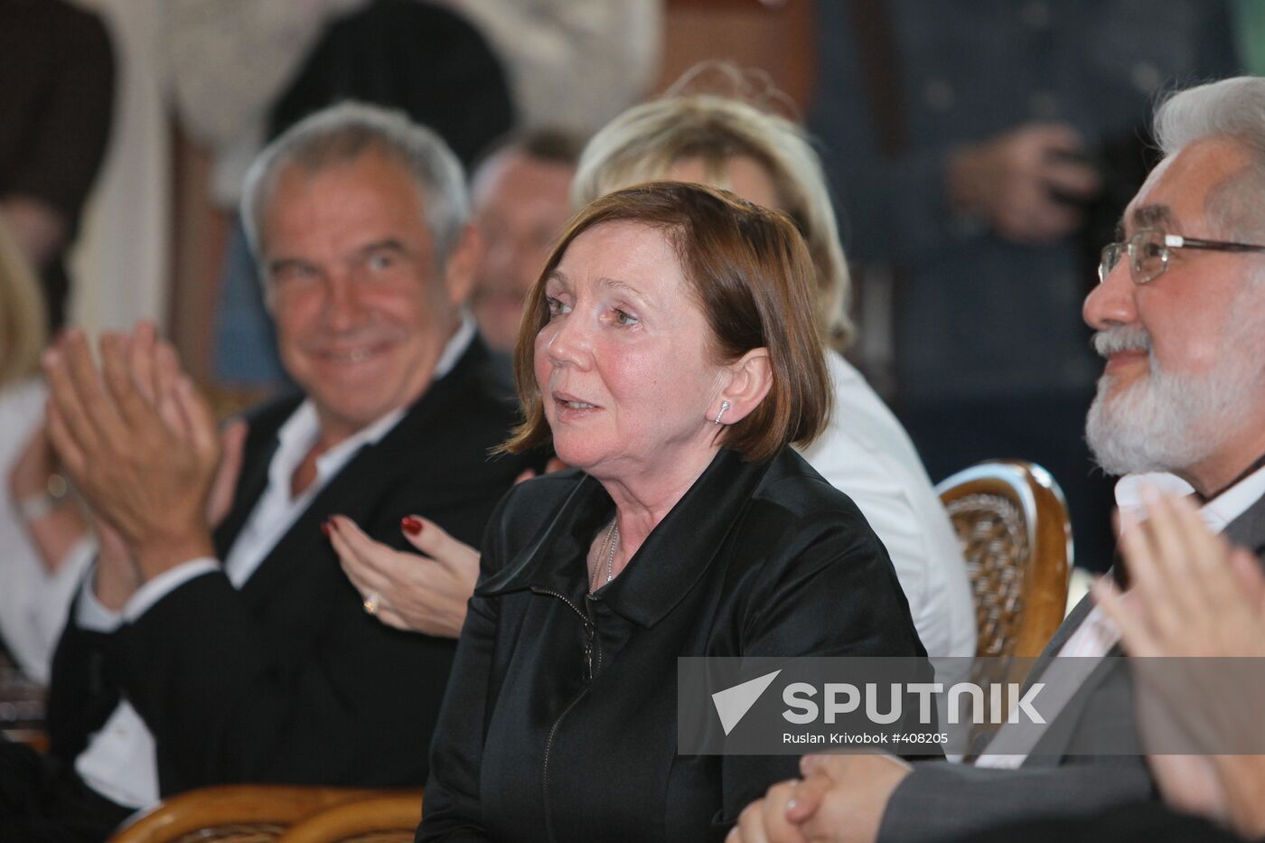 Tatyana Shestakova attending Kumir actor awards ceremony