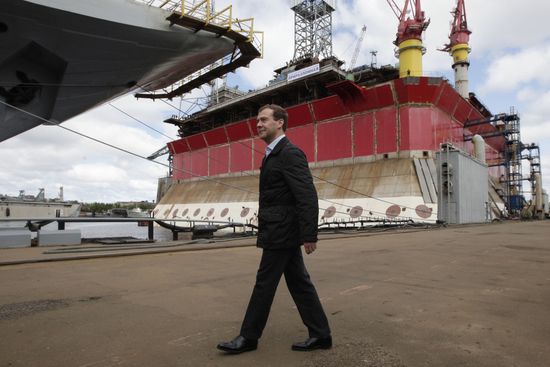 Dmitry Medvedev visiting the North-West Federal District