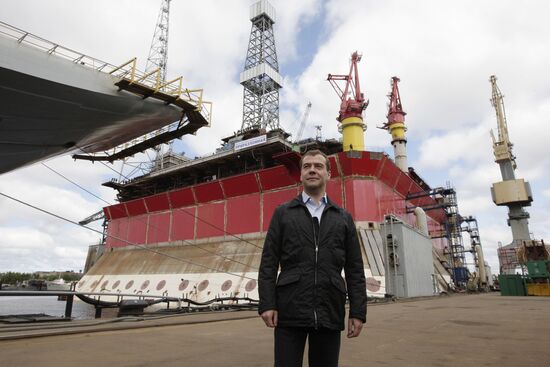 Dmitry Medvedev visiting the North-West Federal District