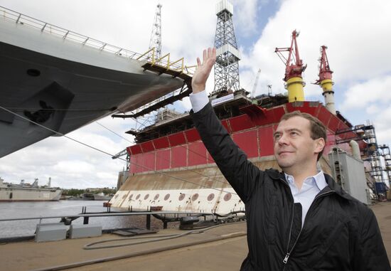 Dmitry Medvedev visiting the North-West Federal District