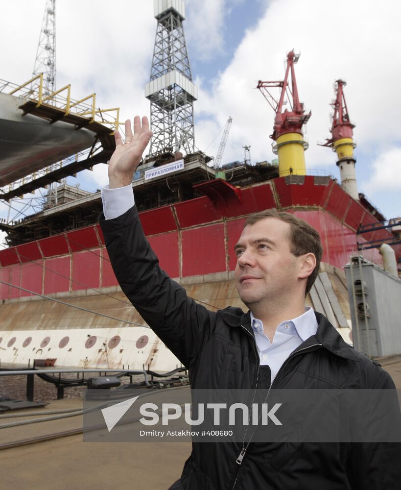 Dmitry Medvedev visiting the North-West Federal District