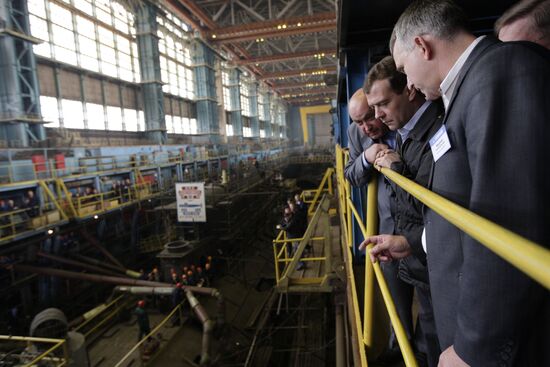 President Dmitry Medvedev visits North-Western district