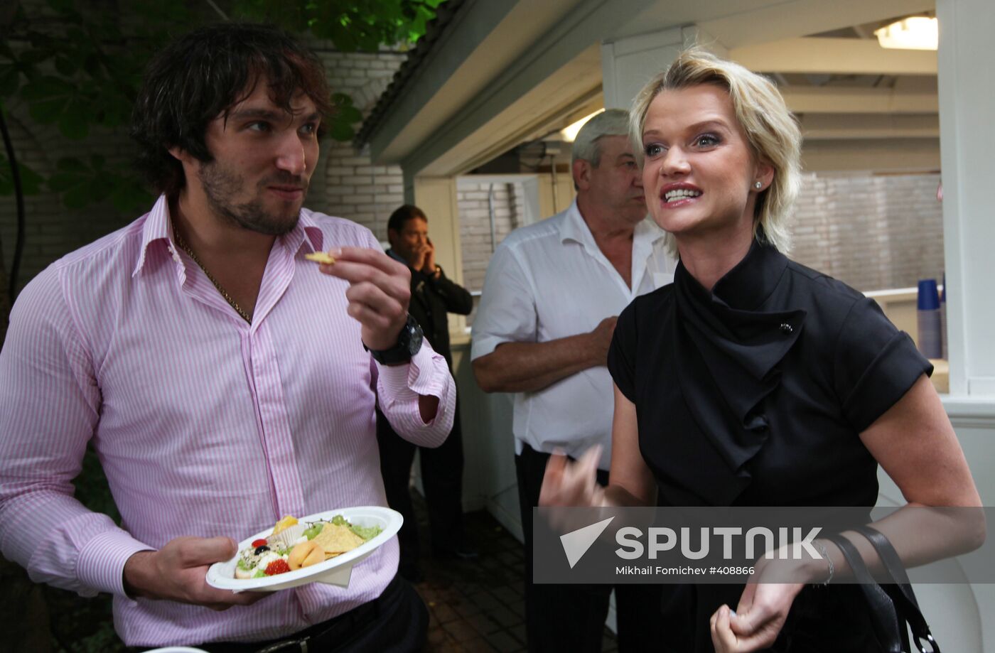 Alexander Ovechkin and Svetlana Khorkina