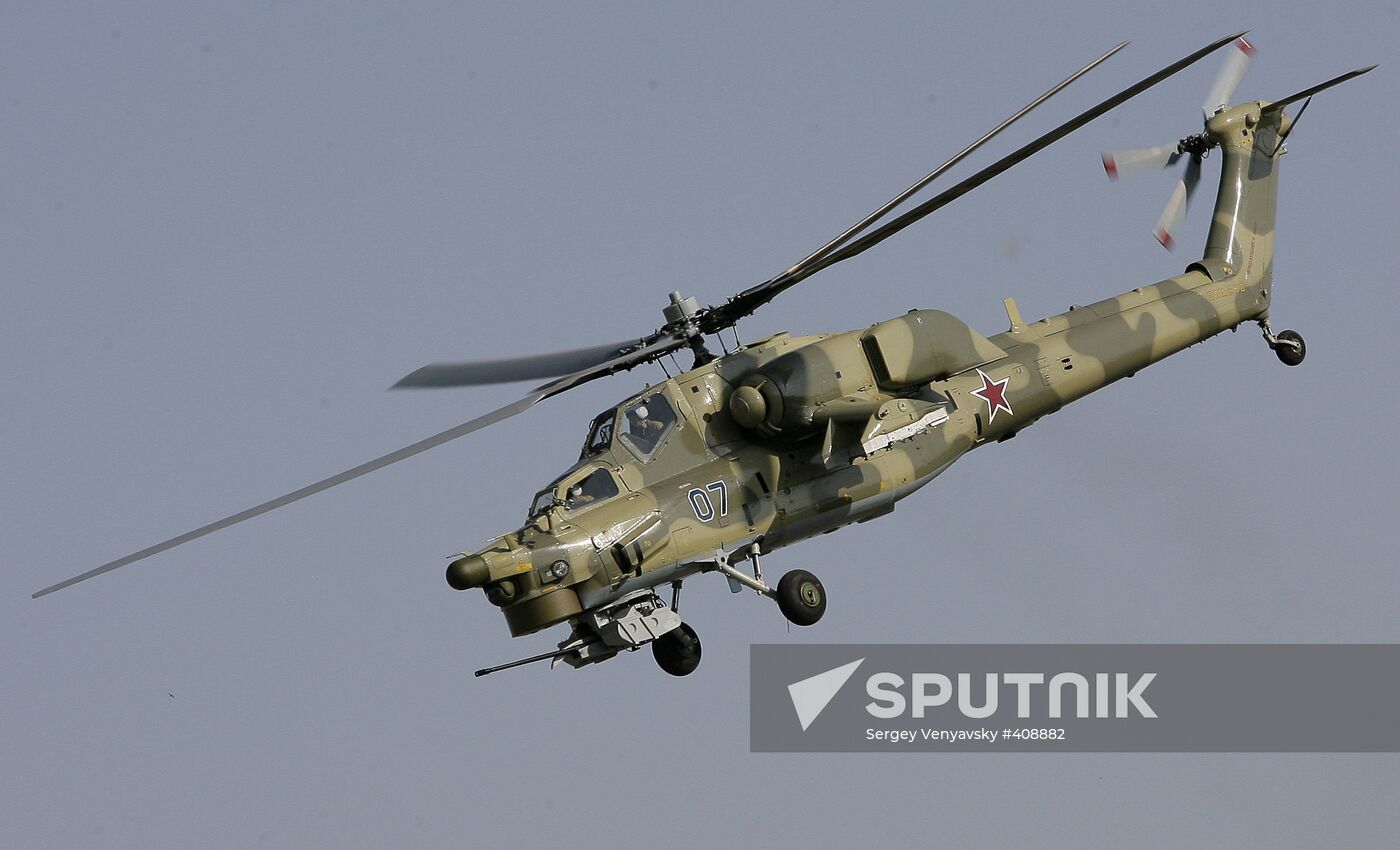 A Mil Mi-28-N new-generation attack helicopter