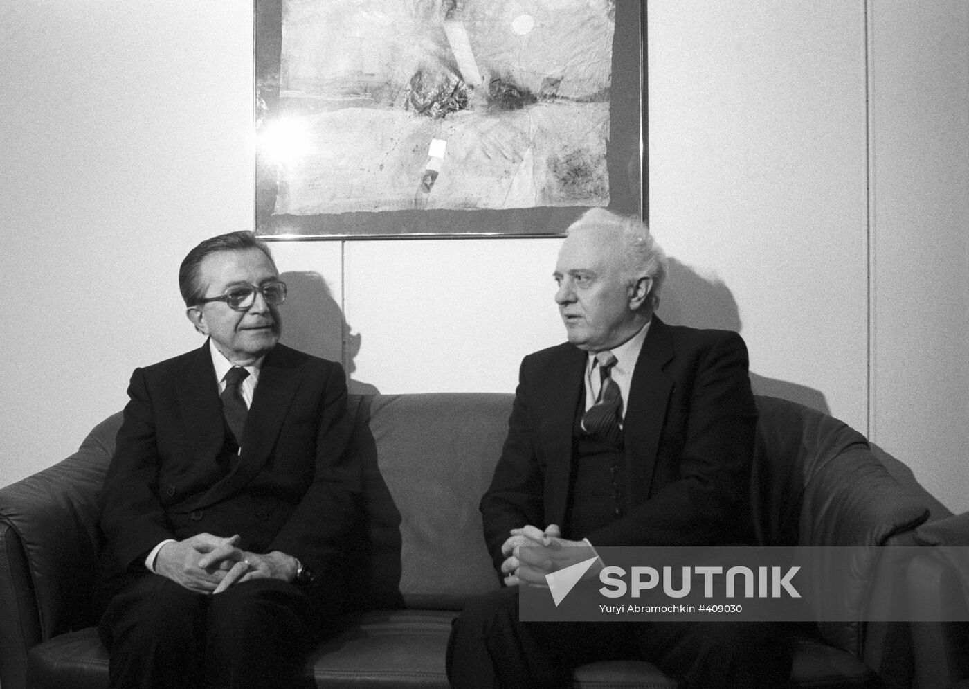Foreign Ministers of USSR and Italy Shevardnadze and Andreotti