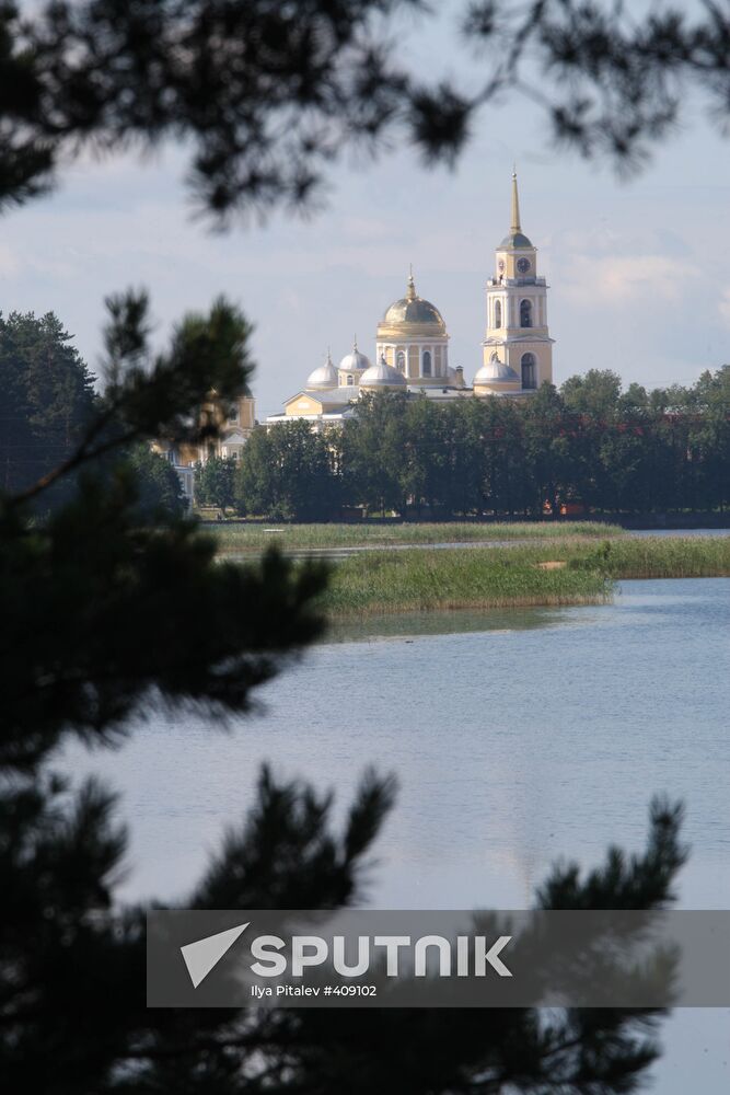 Nilo-Stolobenskaya hermitage on Lake Seliger