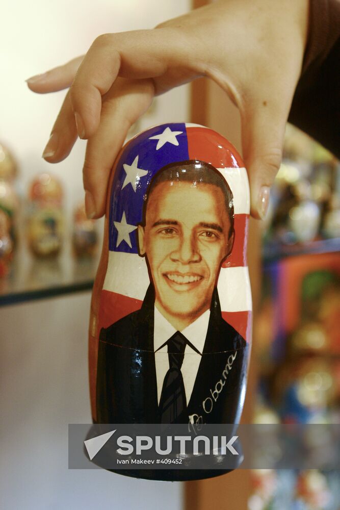 Matryoshka nested doll showing Barack Obama