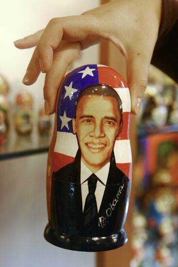 Matryoshka nested doll showing Barack Obama